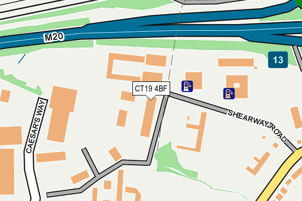 CT19 4BF map - OS OpenMap – Local (Ordnance Survey)