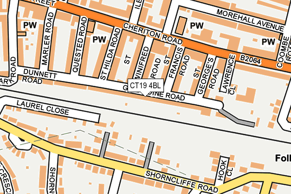 CT19 4BL map - OS OpenMap – Local (Ordnance Survey)