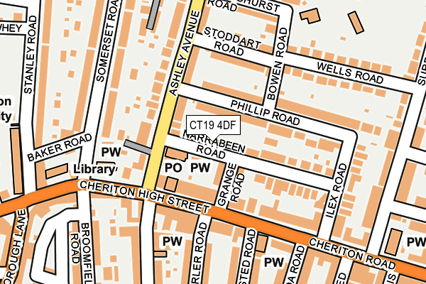 CT19 4DF map - OS OpenMap – Local (Ordnance Survey)