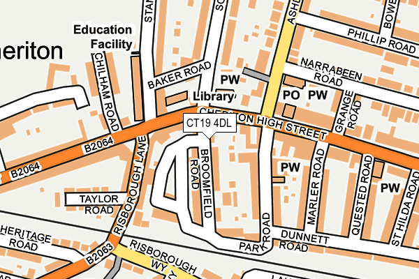 CT19 4DL map - OS OpenMap – Local (Ordnance Survey)