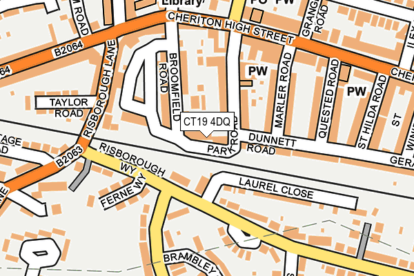 CT19 4DQ map - OS OpenMap – Local (Ordnance Survey)