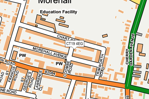 CT19 4EG map - OS OpenMap – Local (Ordnance Survey)