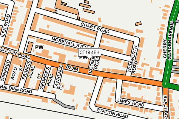 CT19 4EH map - OS OpenMap – Local (Ordnance Survey)