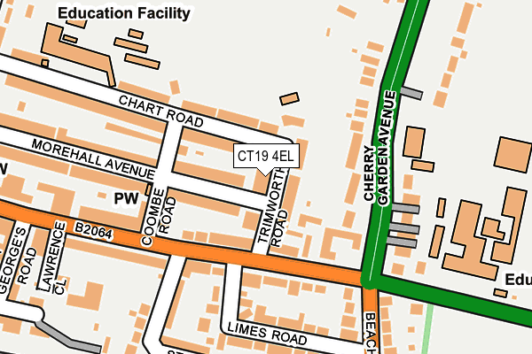 CT19 4EL map - OS OpenMap – Local (Ordnance Survey)