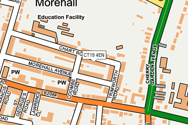 CT19 4EN map - OS OpenMap – Local (Ordnance Survey)