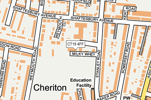 CT19 4FF map - OS OpenMap – Local (Ordnance Survey)