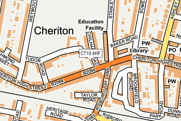 CT19 4HF map - OS OpenMap – Local (Ordnance Survey)