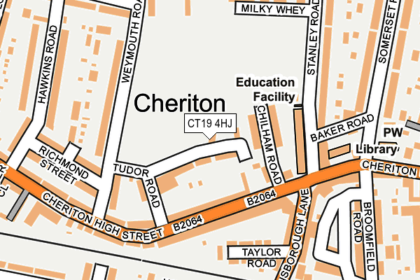 CT19 4HJ map - OS OpenMap – Local (Ordnance Survey)