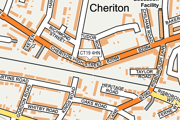 CT19 4HN map - OS OpenMap – Local (Ordnance Survey)