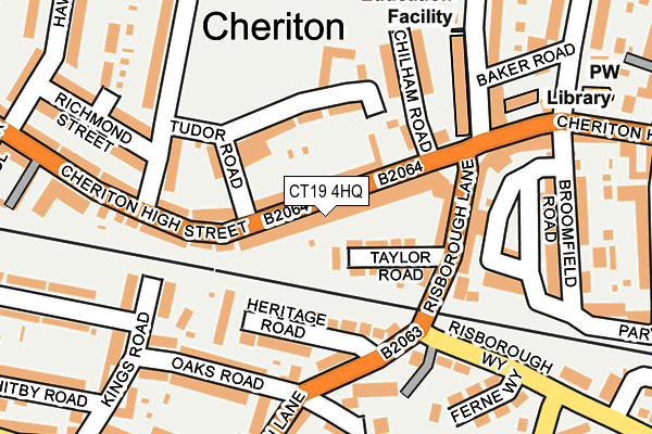 CT19 4HQ map - OS OpenMap – Local (Ordnance Survey)