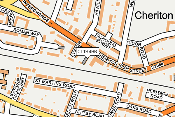 CT19 4HR map - OS OpenMap – Local (Ordnance Survey)