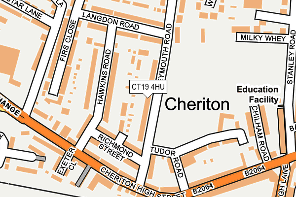 CT19 4HU map - OS OpenMap – Local (Ordnance Survey)