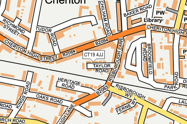 CT19 4JJ map - OS OpenMap – Local (Ordnance Survey)