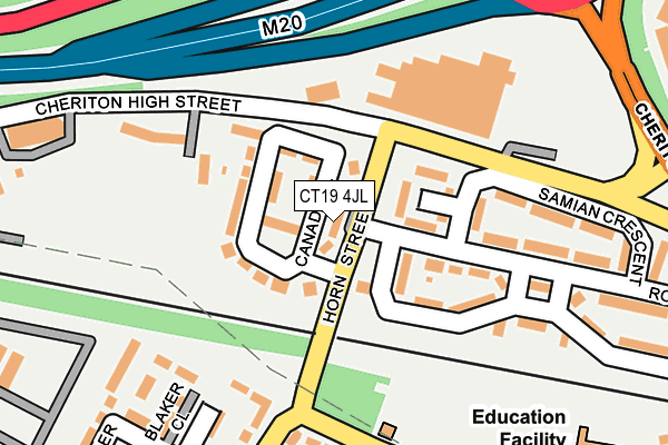 CT19 4JL map - OS OpenMap – Local (Ordnance Survey)