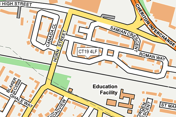 CT19 4LF map - OS OpenMap – Local (Ordnance Survey)
