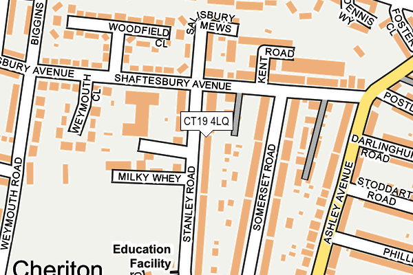 CT19 4LQ map - OS OpenMap – Local (Ordnance Survey)