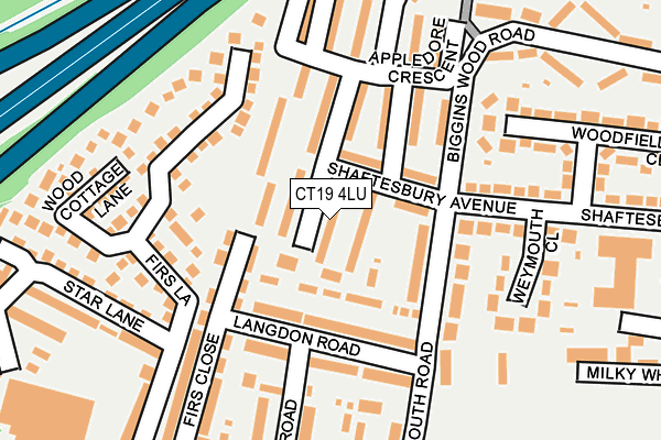 CT19 4LU map - OS OpenMap – Local (Ordnance Survey)