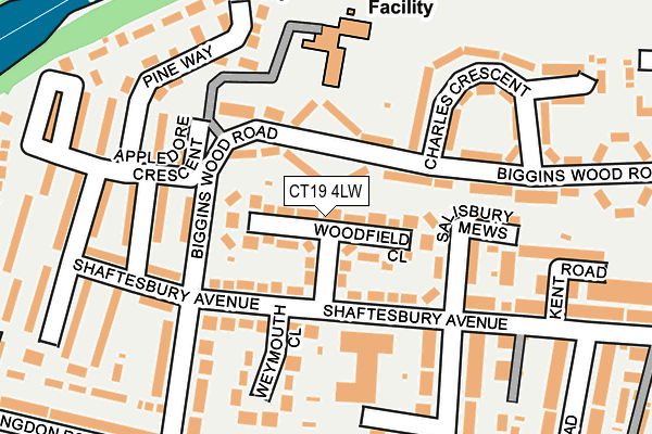 CT19 4LW map - OS OpenMap – Local (Ordnance Survey)