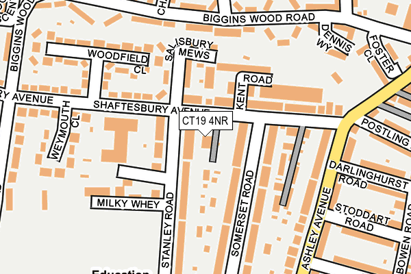 CT19 4NR map - OS OpenMap – Local (Ordnance Survey)