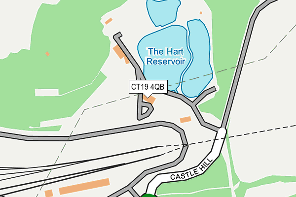 CT19 4QB map - OS OpenMap – Local (Ordnance Survey)