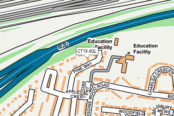 CT19 4QL map - OS OpenMap – Local (Ordnance Survey)