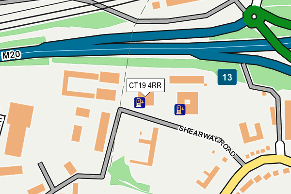CT19 4RR map - OS OpenMap – Local (Ordnance Survey)