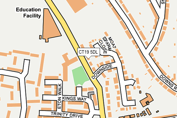 CT19 5DL map - OS OpenMap – Local (Ordnance Survey)