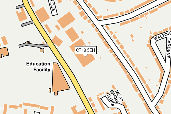 CT19 5EH map - OS OpenMap – Local (Ordnance Survey)