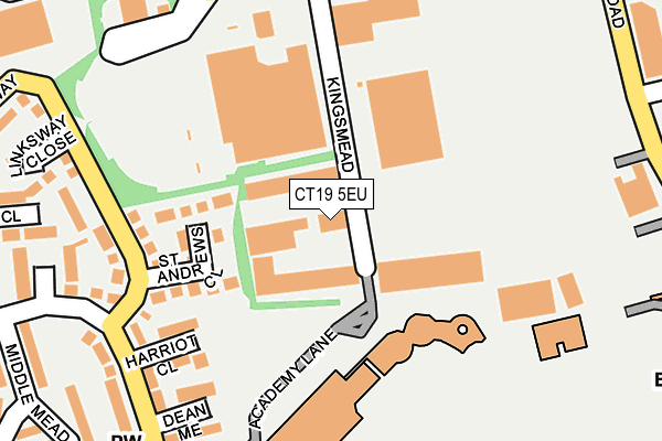CT19 5EU map - OS OpenMap – Local (Ordnance Survey)