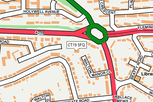 CT19 5FQ map - OS OpenMap – Local (Ordnance Survey)