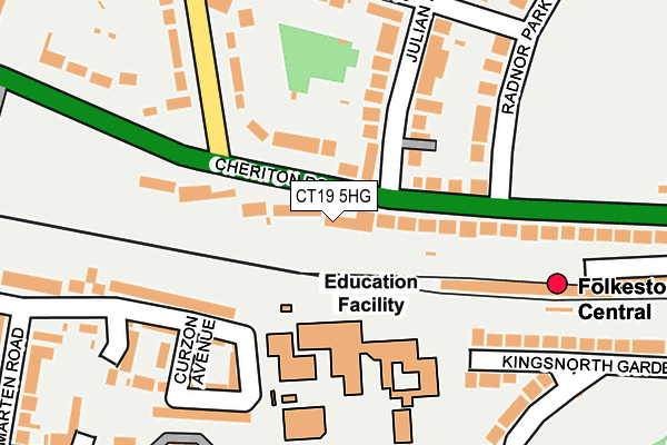 CT19 5HG map - OS OpenMap – Local (Ordnance Survey)