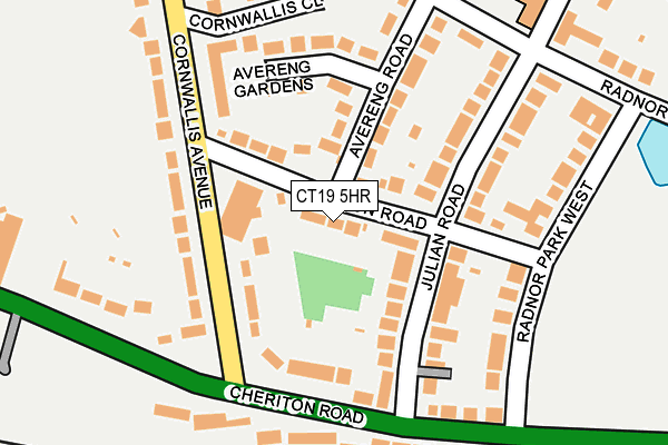 CT19 5HR map - OS OpenMap – Local (Ordnance Survey)