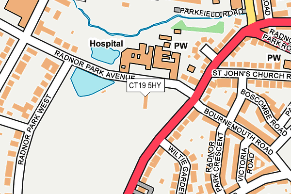 CT19 5HY map - OS OpenMap – Local (Ordnance Survey)