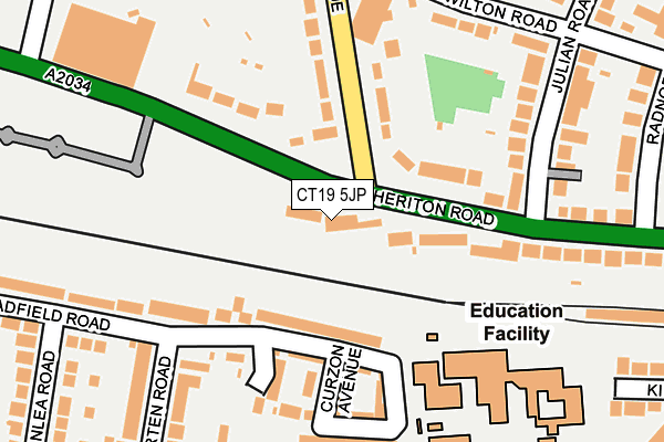 CT19 5JP map - OS OpenMap – Local (Ordnance Survey)