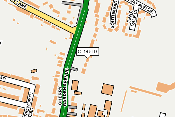 CT19 5LD map - OS OpenMap – Local (Ordnance Survey)