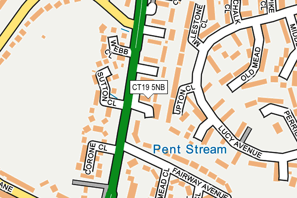 CT19 5NB map - OS OpenMap – Local (Ordnance Survey)