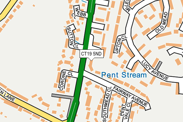 CT19 5ND map - OS OpenMap – Local (Ordnance Survey)