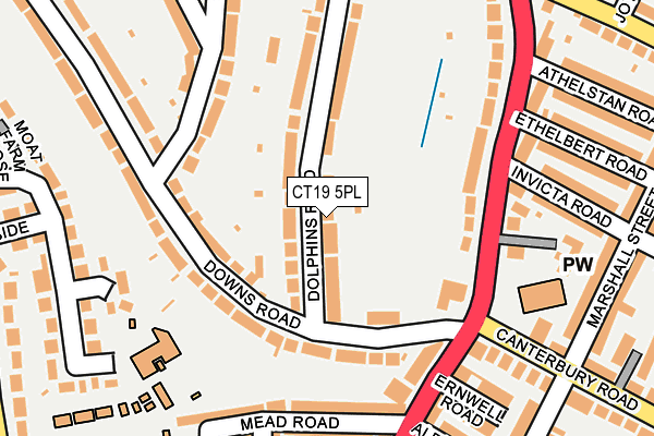 CT19 5PL map - OS OpenMap – Local (Ordnance Survey)