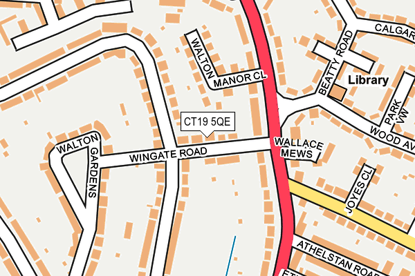 CT19 5QE map - OS OpenMap – Local (Ordnance Survey)