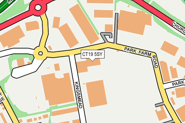 CT19 5SY map - OS OpenMap – Local (Ordnance Survey)