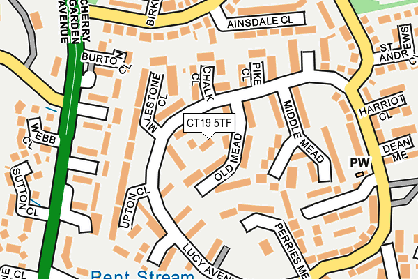 CT19 5TF map - OS OpenMap – Local (Ordnance Survey)