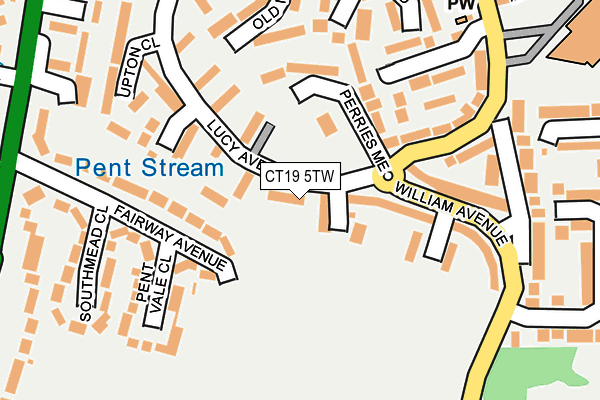 CT19 5TW map - OS OpenMap – Local (Ordnance Survey)