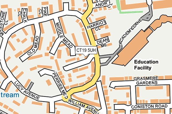 CT19 5UH map - OS OpenMap – Local (Ordnance Survey)
