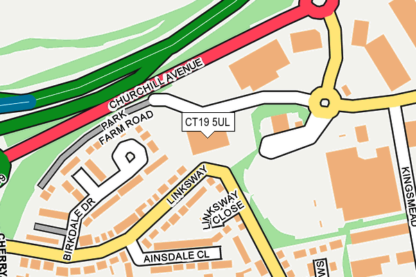 CT19 5UL map - OS OpenMap – Local (Ordnance Survey)