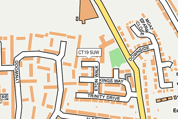 CT19 5UW map - OS OpenMap – Local (Ordnance Survey)