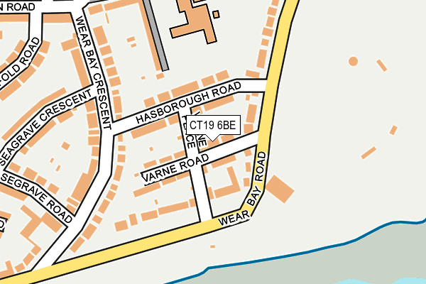 CT19 6BE map - OS OpenMap – Local (Ordnance Survey)