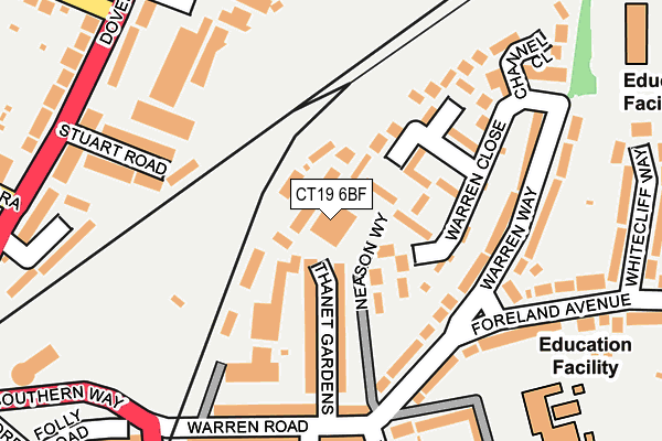 CT19 6BF map - OS OpenMap – Local (Ordnance Survey)