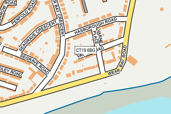 CT19 6BG map - OS OpenMap – Local (Ordnance Survey)