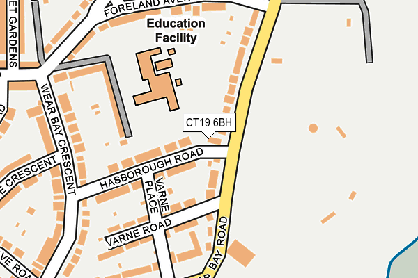 CT19 6BH map - OS OpenMap – Local (Ordnance Survey)