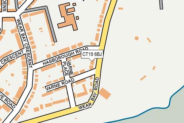 CT19 6BJ map - OS OpenMap – Local (Ordnance Survey)